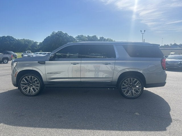 2025 GMC Yukon XL Denali Ultimate in Sterling Metallic — front three-quarter view