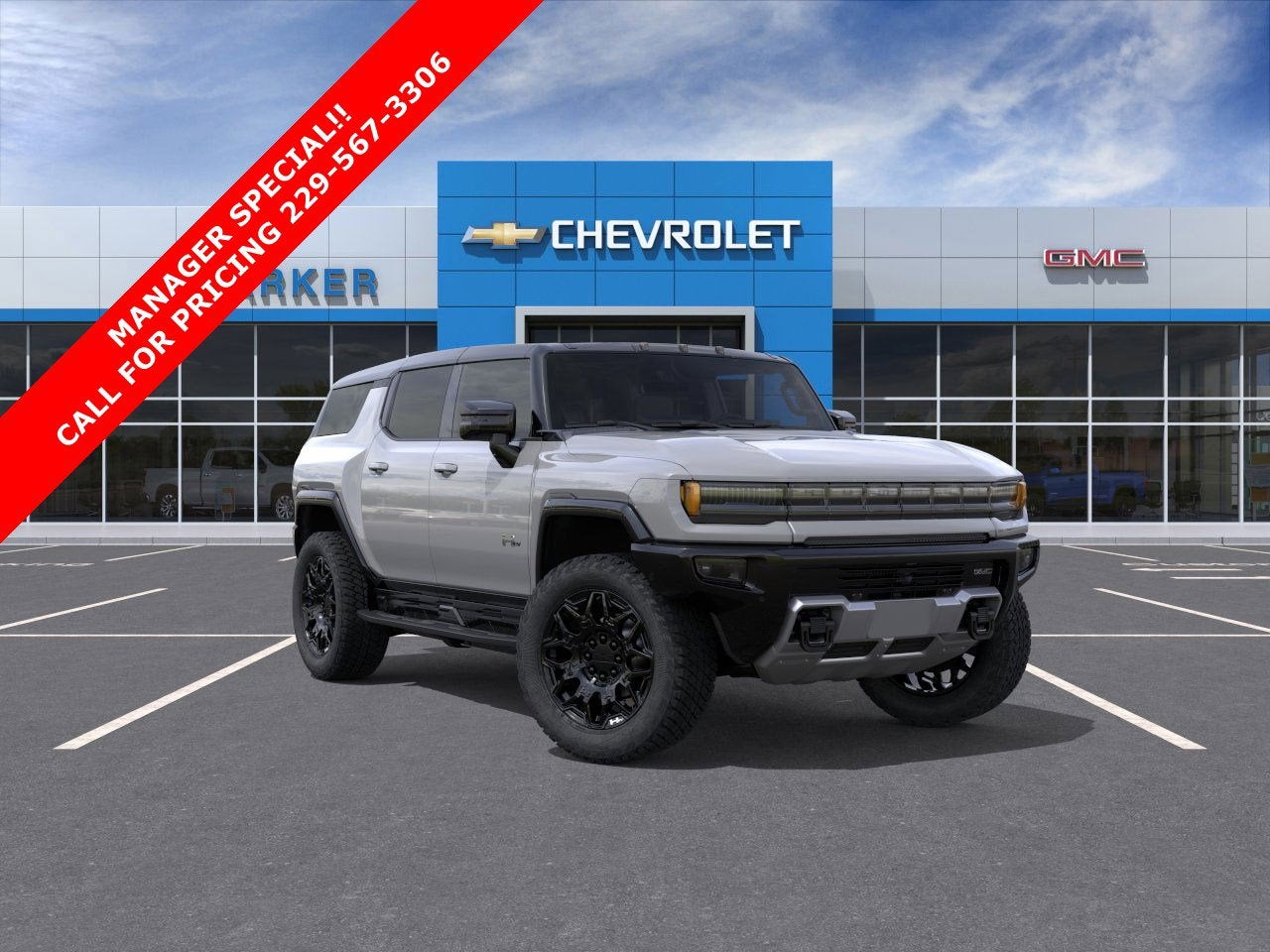 2026 GMC HUMMER EV SUV 2X in Meteorite Metallic (Gray) — front three-quarter view