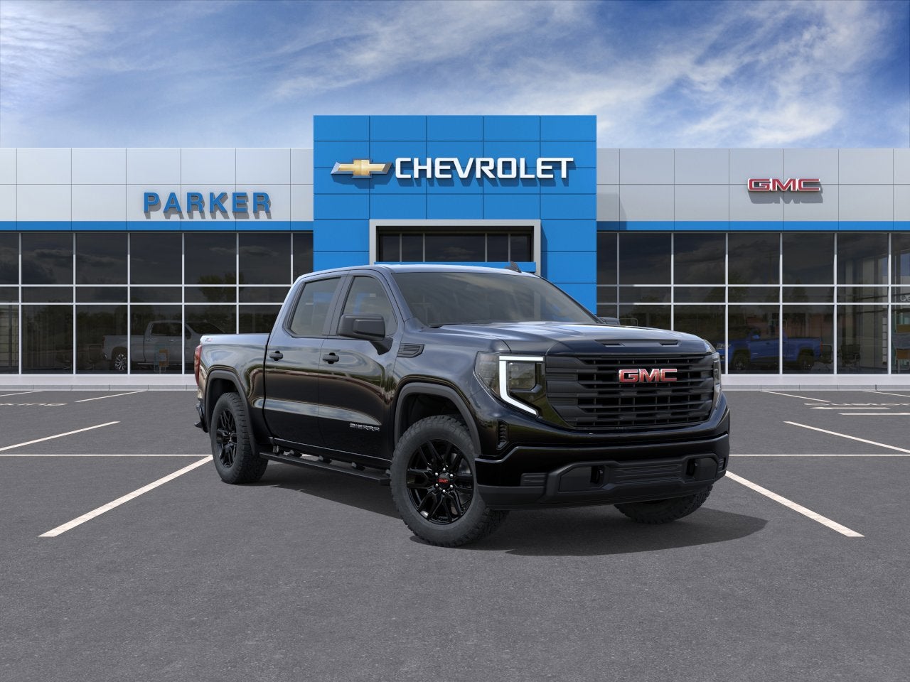 2026 GMC Sierra 1500 Pro in Onyx Black — front three-quarter view
