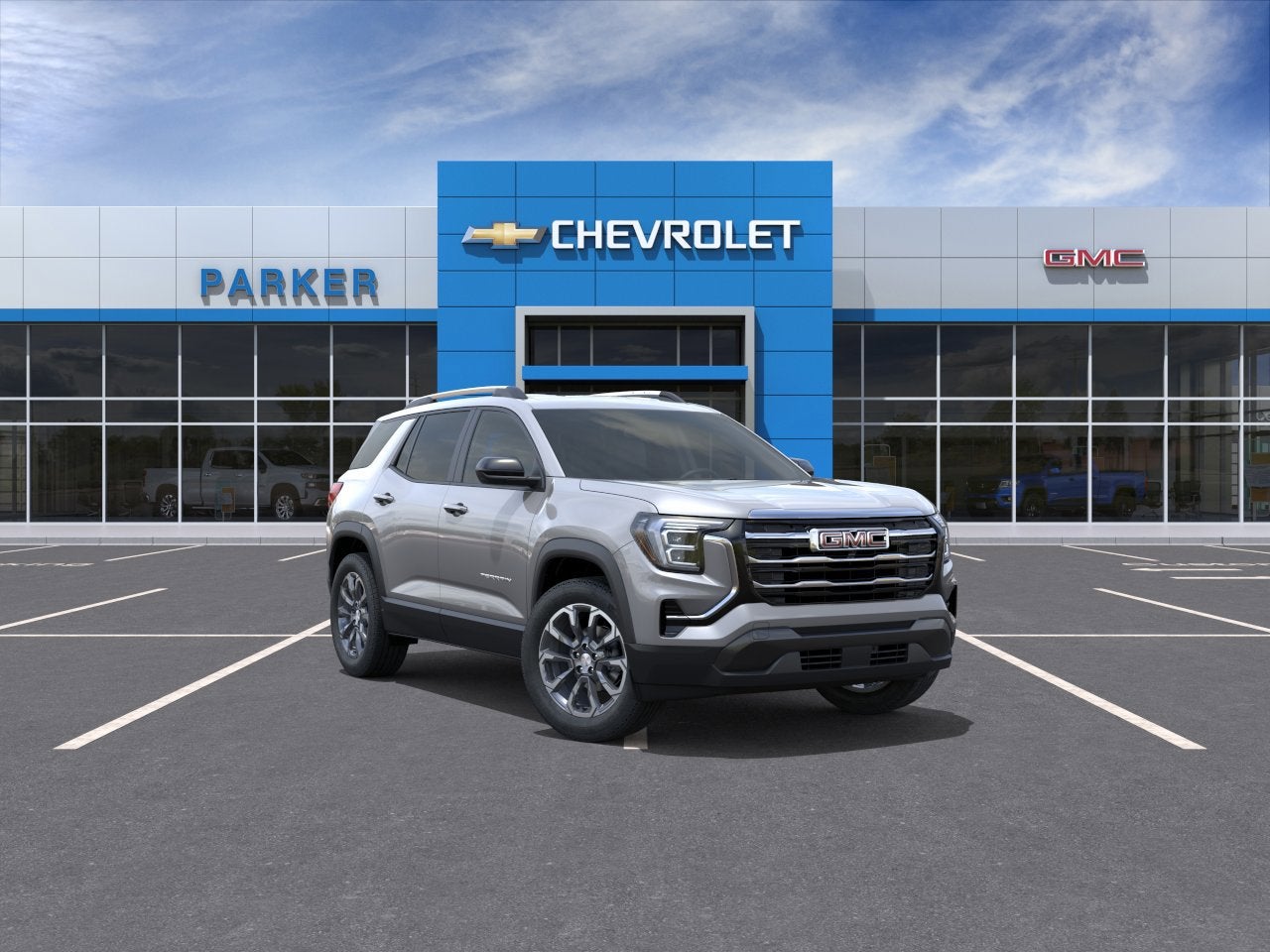 2026 GMC Terrain Elevation in Sterling Metallic — front three-quarter view
