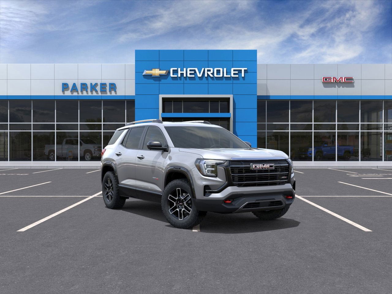 2026 GMC Terrain AT4 in Sterling Metallic — front three-quarter view
