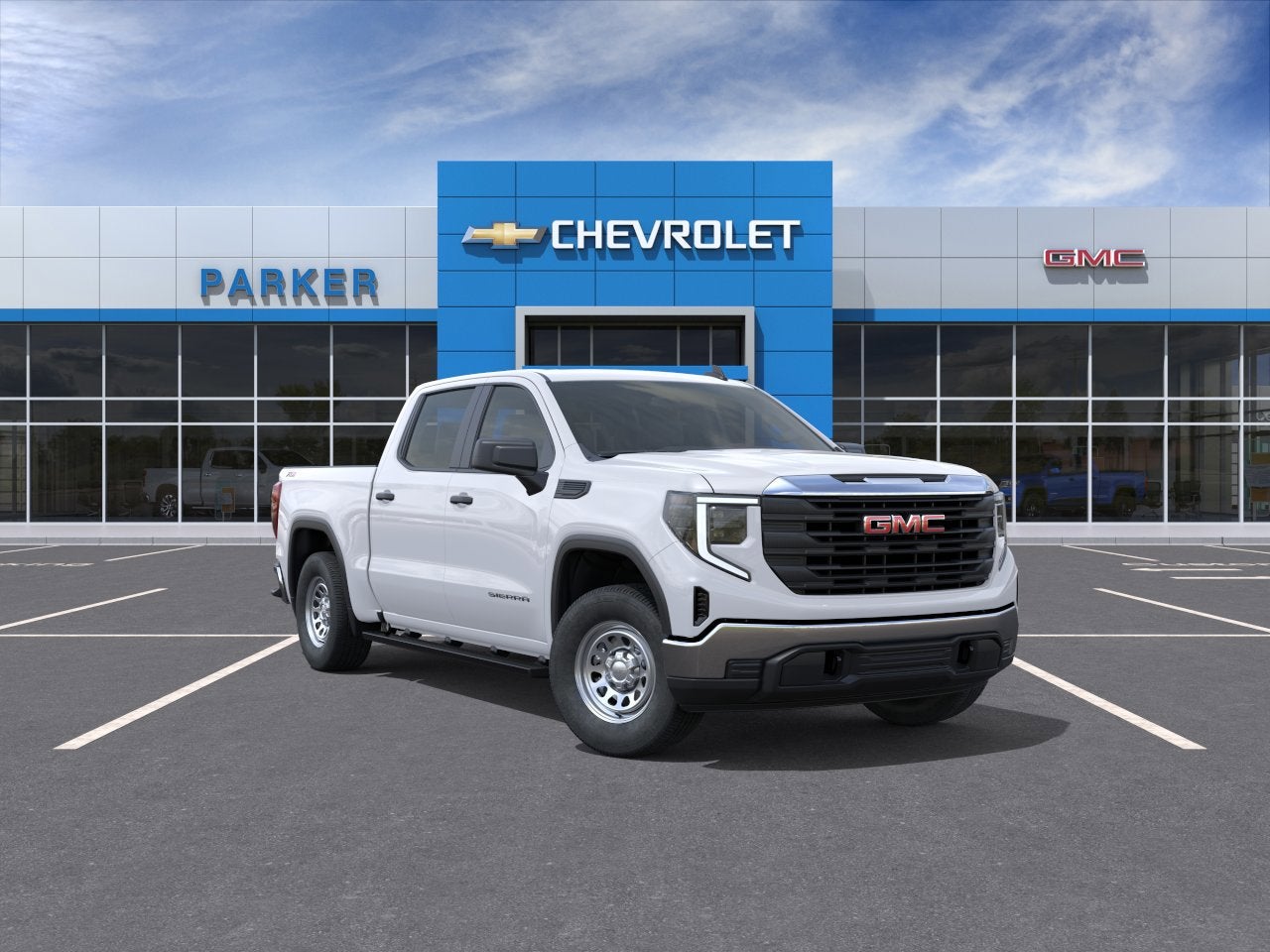 2026 GMC Sierra 1500 Pro in Summit White — front three-quarter view